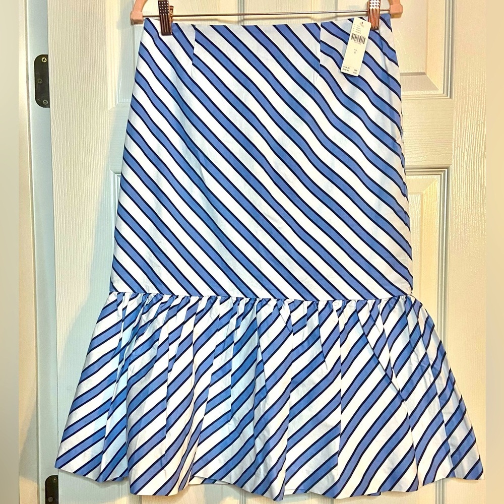 Anthropologie Striped Midi Skirt Size 8 NWT $128